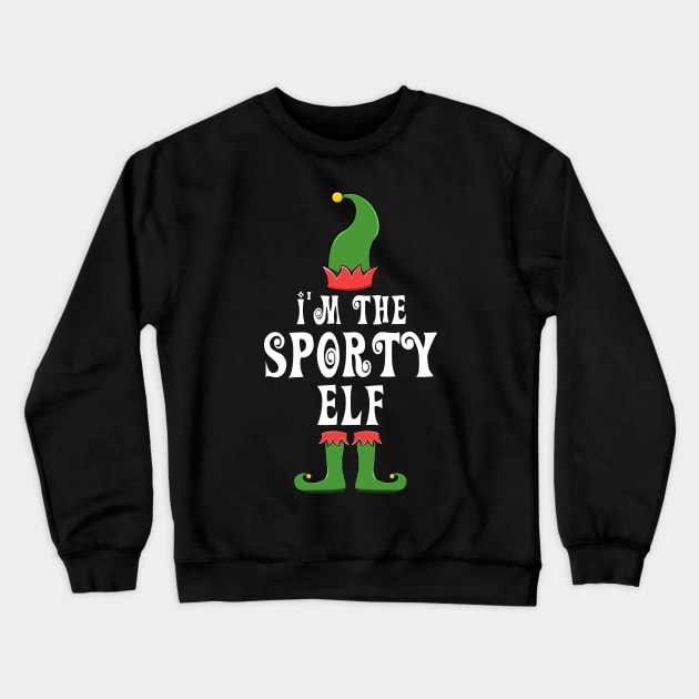 Sporty Elf for Matching Family Group Crewneck Sweatshirt by jkshirts